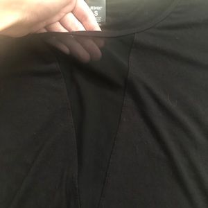 Black bodysuit with mesh insert